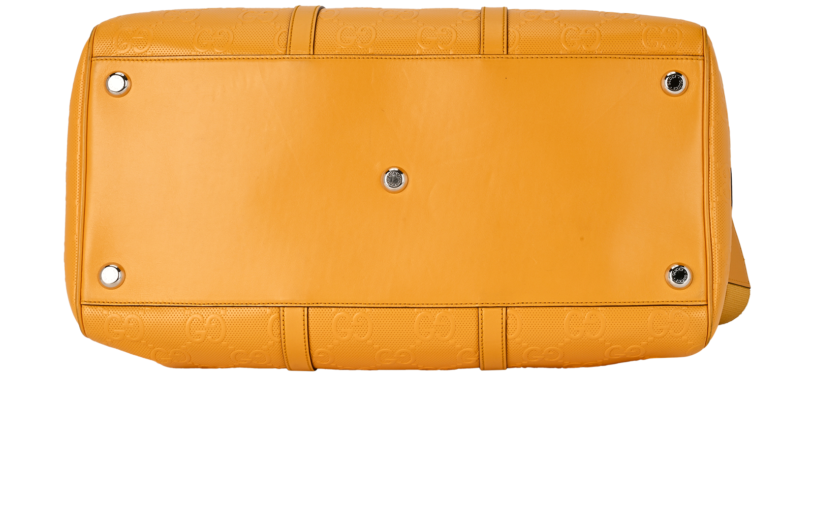 GG Duffle Bag, &pound;1,800, Handbags, Yellow, Leather, Top view